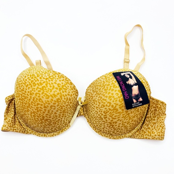 Bra Padded Animal Print Pattern Gold - Picture 1 of 5